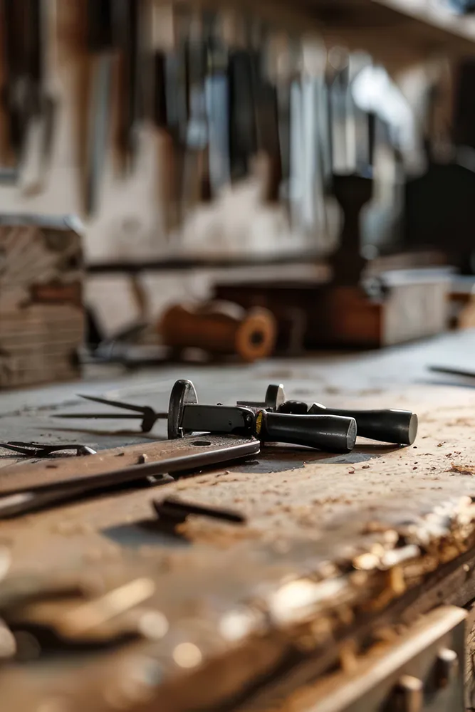 Werkbank in einer Werkstatt